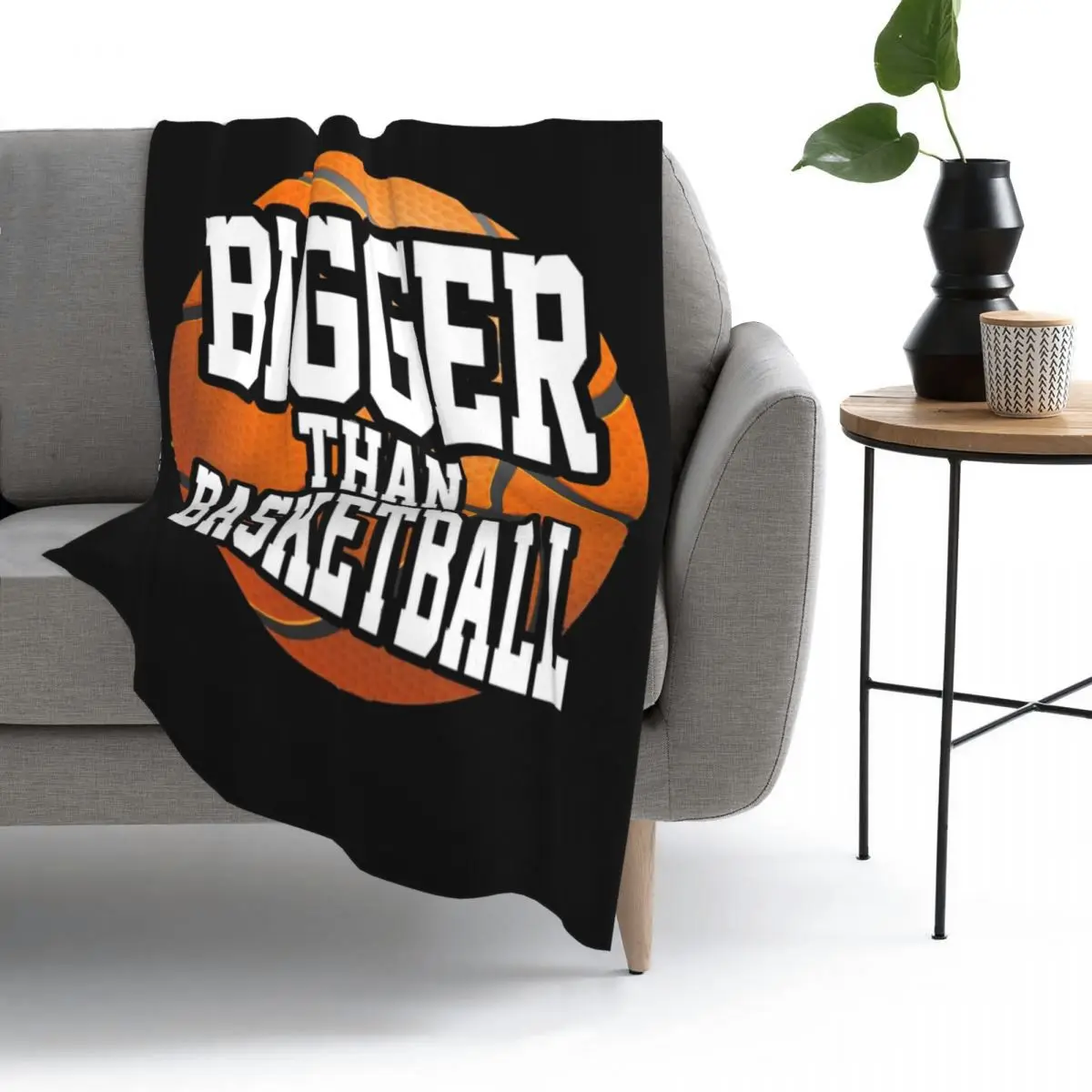 

Bigger Than Basketball - Slam Dunk Throw Blanket Bed Blanket Sofa blanket Plush Flannel Cozy bedding On Home travel Adult child