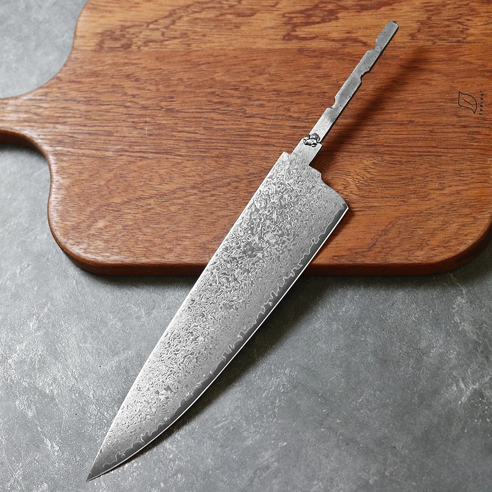 

VG10 Steel DIY Sharp Chef Knife Damascus Steel Blade Japanese Slicing Knife Semi-finished Fruit Knife Blank