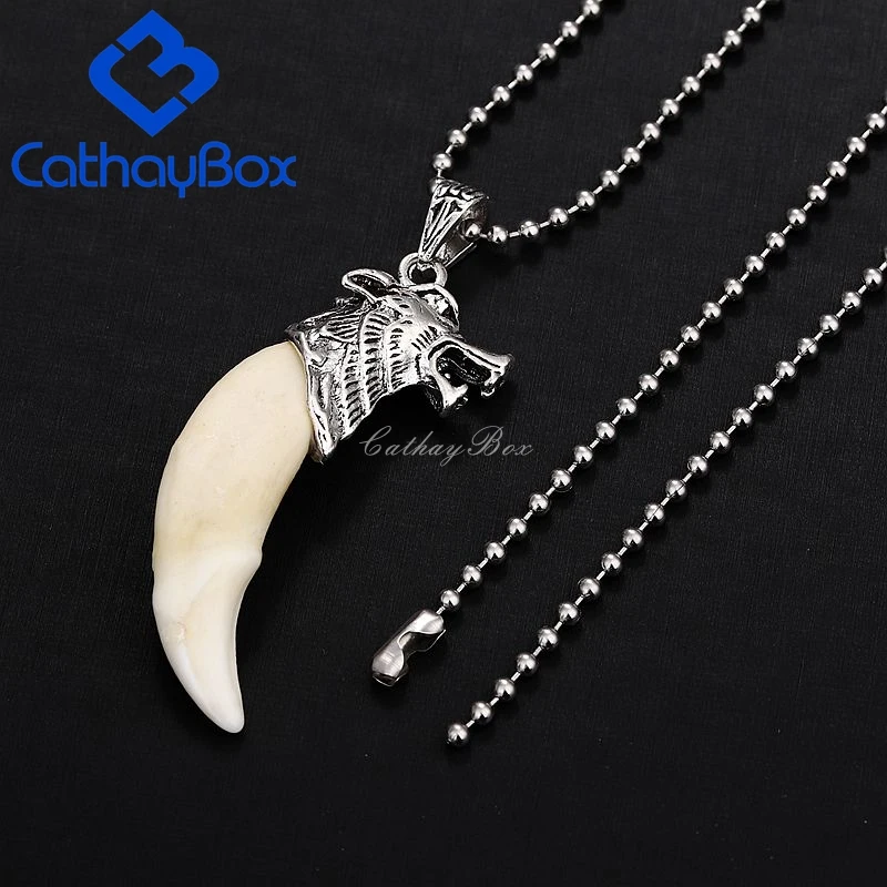 Цепочка с подвеской в виде зуба волка 24 дюйма | Украшения и аксессуары