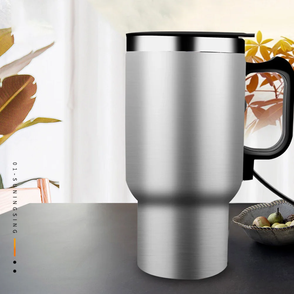 Vehicle Heating Cup 500ML 12V Car Stainless Steel Water Kettle Coffee Heated Mug Accessories | Автомобили и мотоциклы