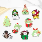 Креативная модная мультяшная Рождественская Подарочная брошь на лацкан лягушка Кот масляная капля значок джинсовая сумка для мужчин и женщин модное украшение ювелирное изделие