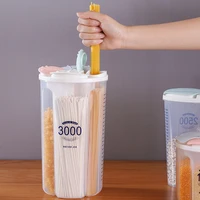 plastic storage container food cans for bulk cereals moisture proof storage box cereal dispenser sealed jar kitchen organizer