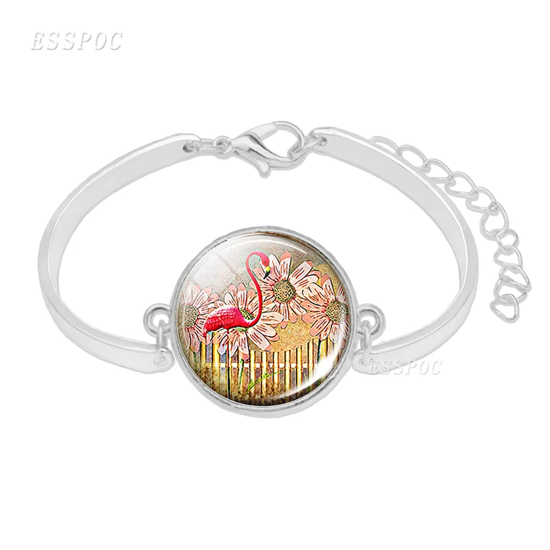 Браслет с рисунком Красной птицы браслет серебряного цвета розовыми цветами