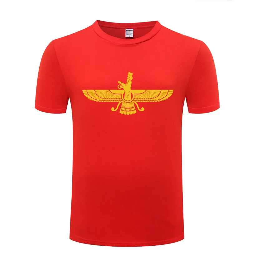 Farvahar Iran Persia Symbol Мужская футболка хлопковая с коротким рукавом уличная размера