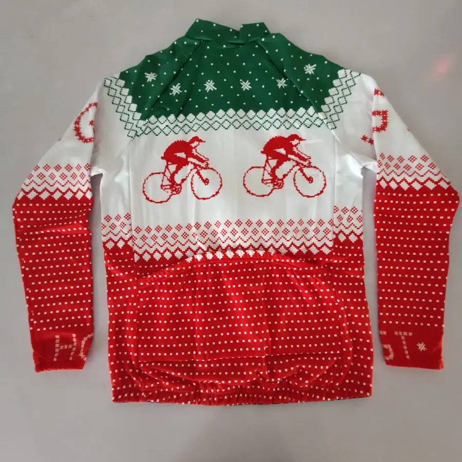 Рождественская тема зимняя одежда с длинными рукавами из флиса мужская красного