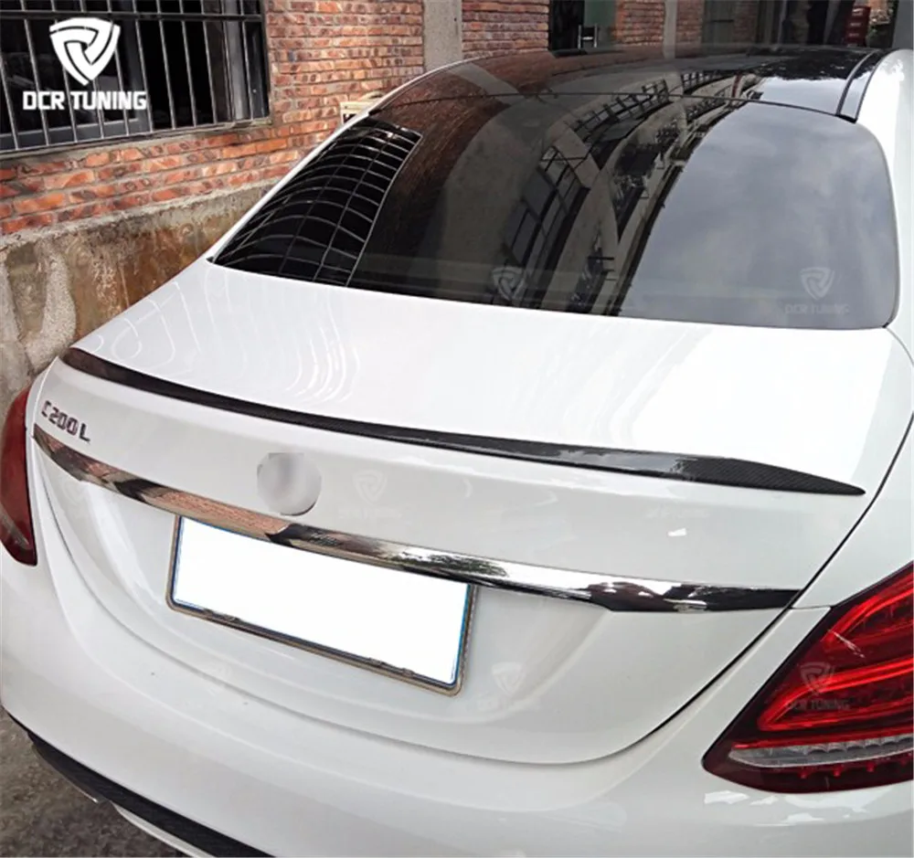 Задний спойлер из углеродного волокна для Mercedes W205 крылья багажника 4 дверный
