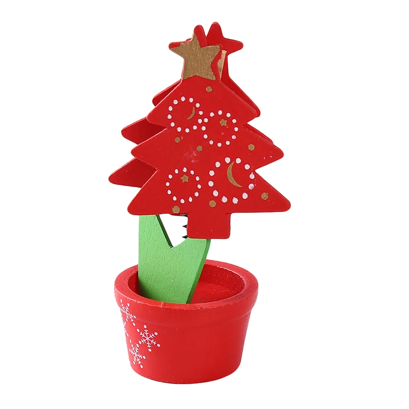 

Small Wooden Home Desktop Decoration 6Pcs Christmas Ornaments Mini Christmas Tree Santa Claus Snowman Culture