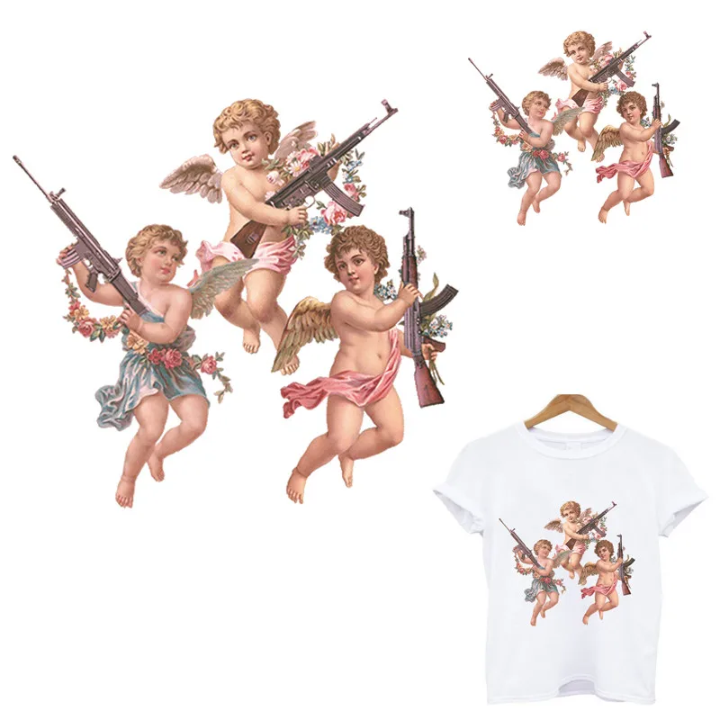 

angel stripes heat-sensitive patches stickers thermo sticker on clothes iron on transfers for clothing custom patch tops