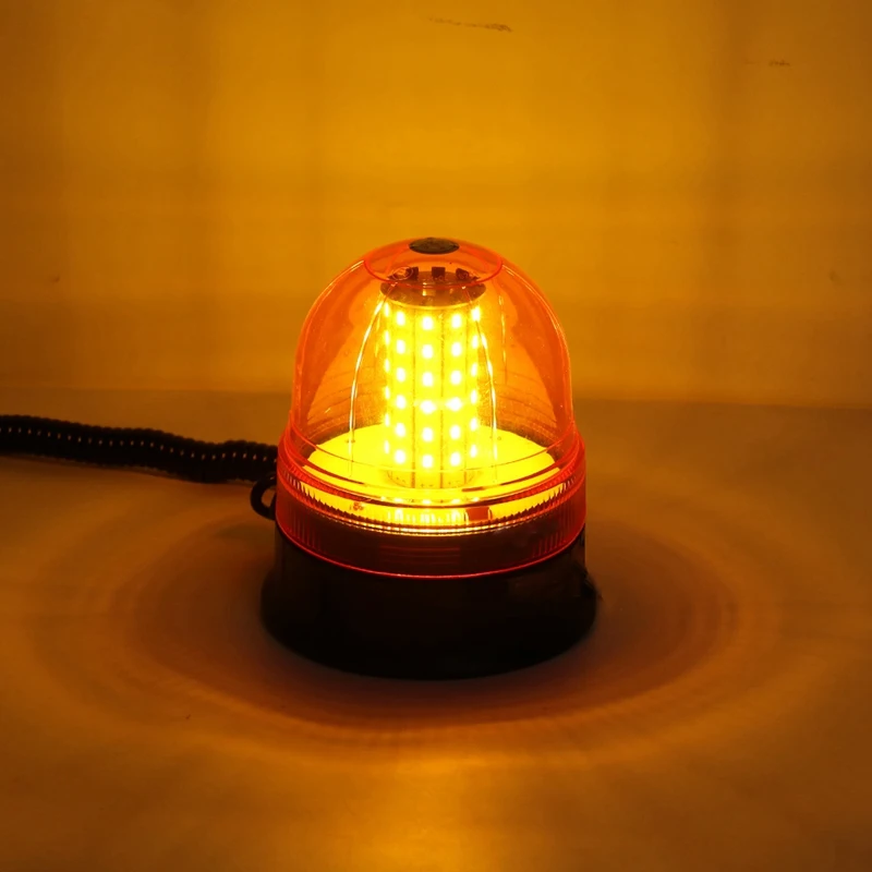 

12V-24V Magnetic Roof 60 LED Rotating Flashing Beacon Light Flexible Warning Light Emergency Lamp Tractor Truck SUV Boat
