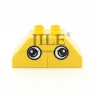 Большой Размеры, строительные блоки, Кирпич 2x2 наклоном 45 с глазами 6474 оптом большие частицы DIY Совместимость Собирает игрушки и подарки для детей