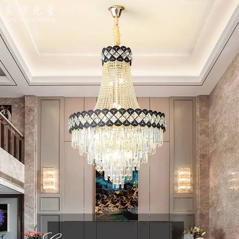 

Modern Crystal Chandelier Lighting Gold Luxury Hanging Light Living Room Restaurant Luminaires Hotel Lobby Home Deco Fixtures