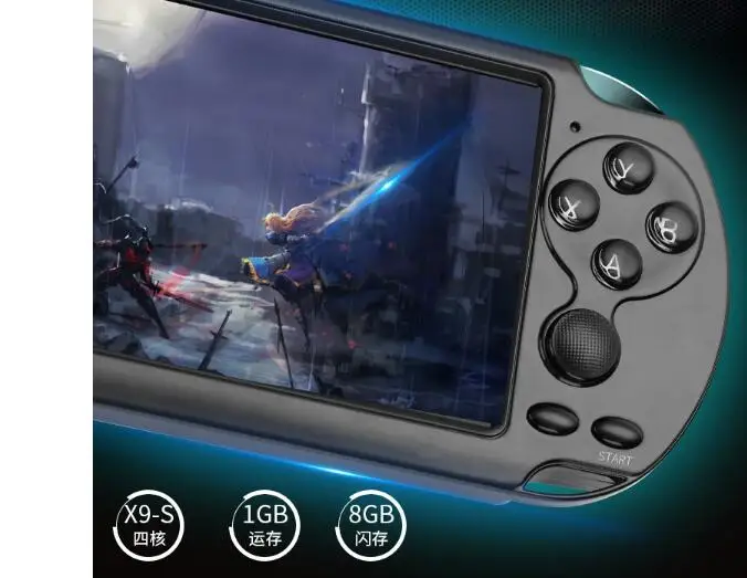 Большой экран цветной игровых консолей X9 S 8 Гб встроенной Перезаряжаемые Батарея