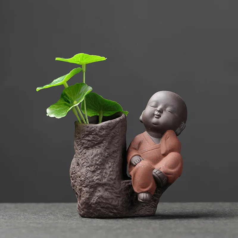 Подарочные Креативные украшения ручной работы керамика Гидропонные вазы Zen Monks