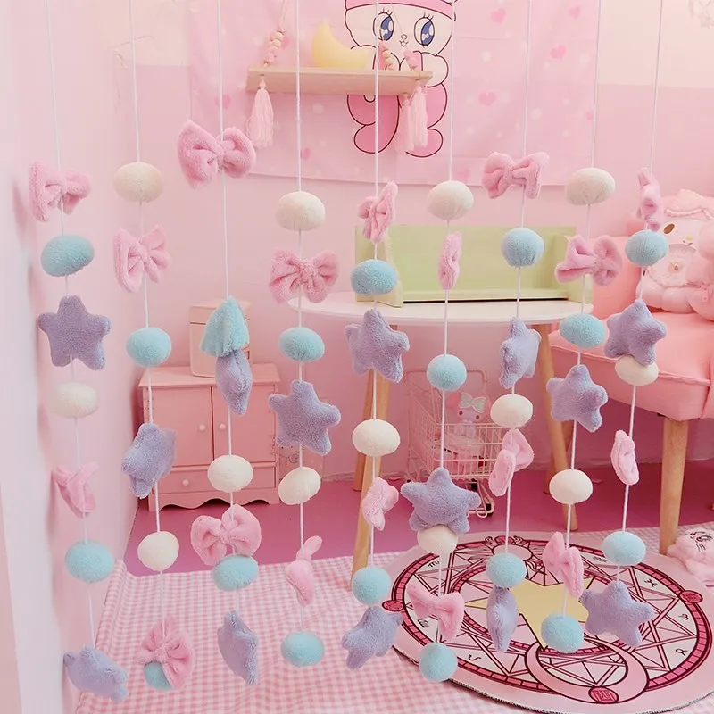 Симпатичный бант звезда шар Декор занавеска плюшевая игрушка мягкий набивной