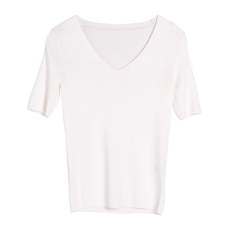 Футболка TWOTWINSTYLE Женская белая с коротким рукавом и о-вырезом | одежда