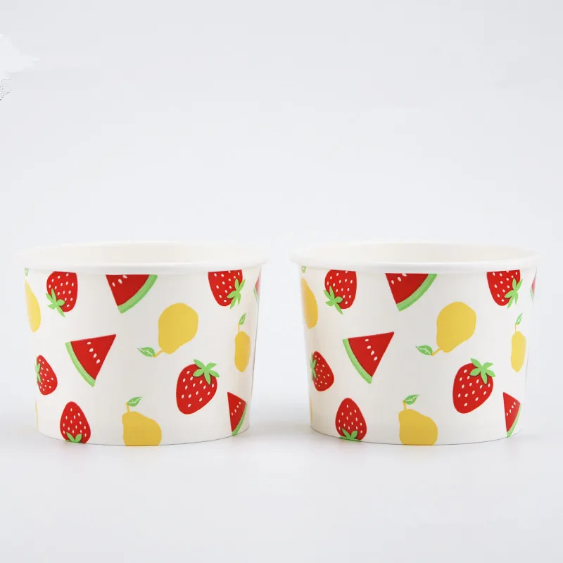 Круглая Бумажная миска для фруктового салата 50 шт. высокое качество 8 унций 12