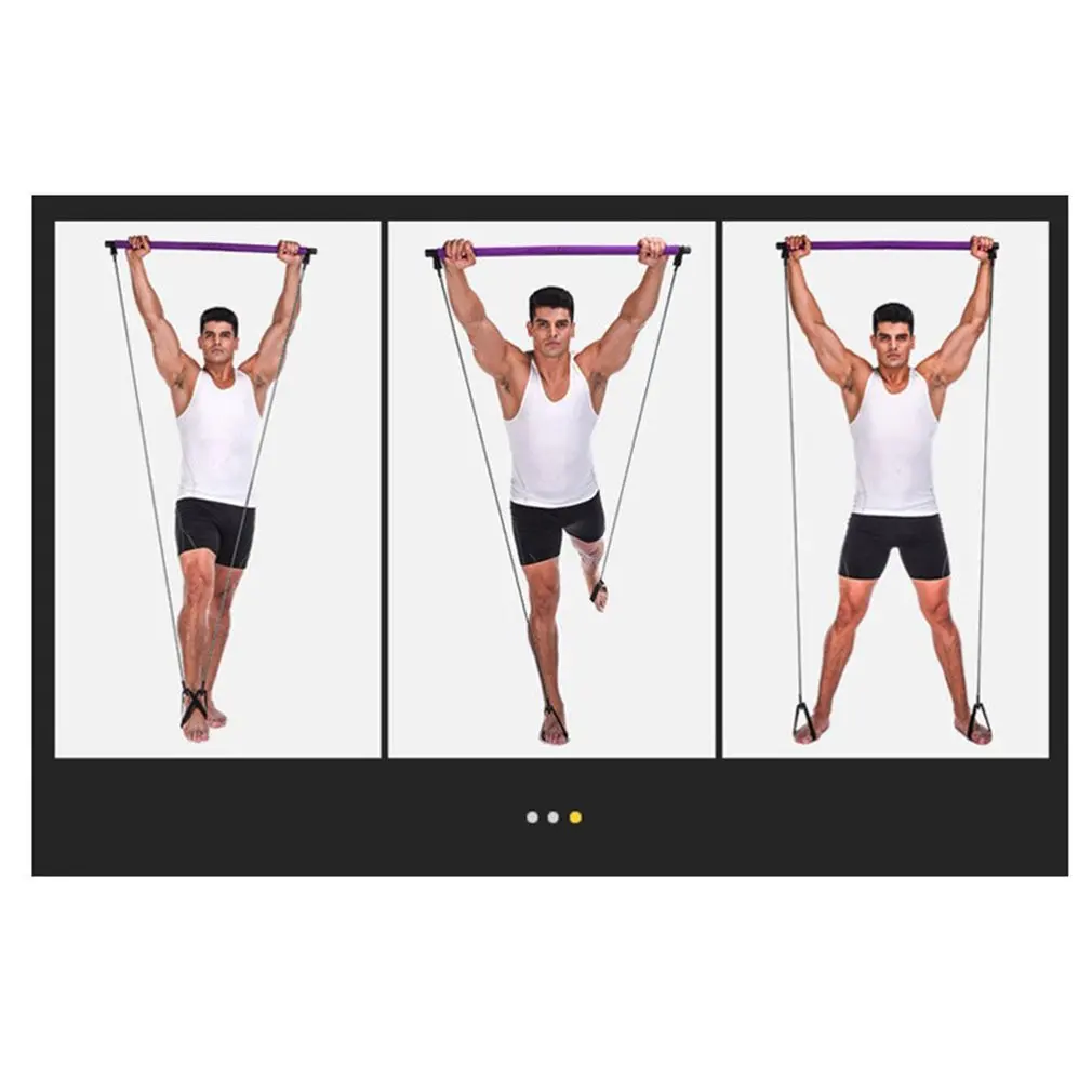 

Five-In-One Fitness Equipment Neutral Steel + Pu + Tpe Ab Wheel Roller Push-Up Bar Jump Rope Spring Exerciser