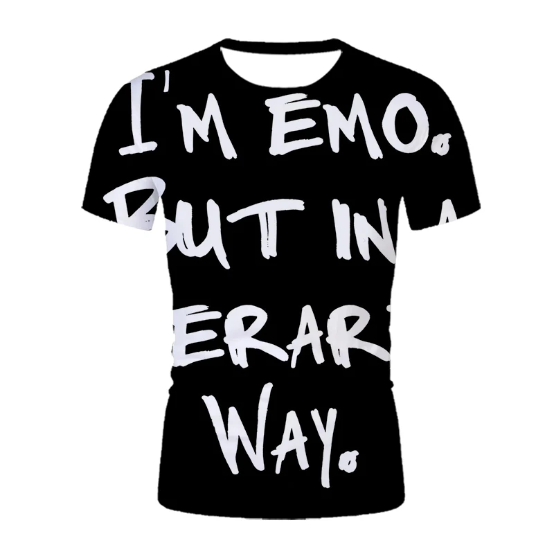 

Men's Fashion Letter 3DT Shirt Sports Slim T-shirt Casual High Quality Men's T-shirt Fun Short Sleeve Loose Version