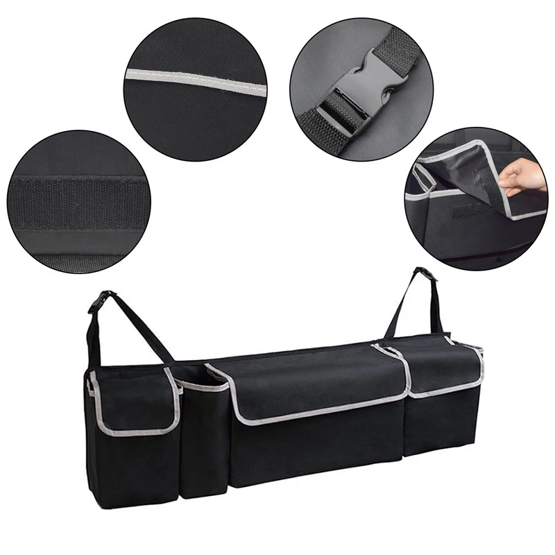 

Universal Car Storage Bag Trunk Back Seat Adjustable Car Organizer Between Seat Save Space Pocket Shape Bag Interior Accessories