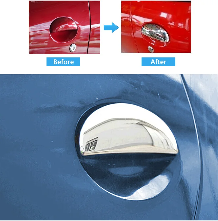 Chrome Handle Cover Trim Set For Peugeot 206 206+ 206sw 206cc Sedan 1998 1999 2002 2004-2006 08 09 107 2005-2011 13 14 BYD F0 | Автомобили