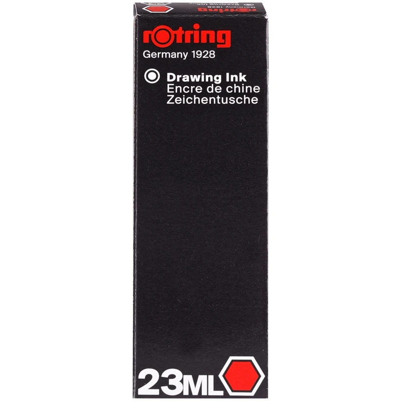 Чернила для изографа Rotring 23 мл красный картон упаковка | Канцтовары офиса и дома