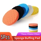 Набор полировальных насадок, комплект губки 5 цветов 3 дюйма 4 дюйма 5 дюймов для полировки деталей автомобиля