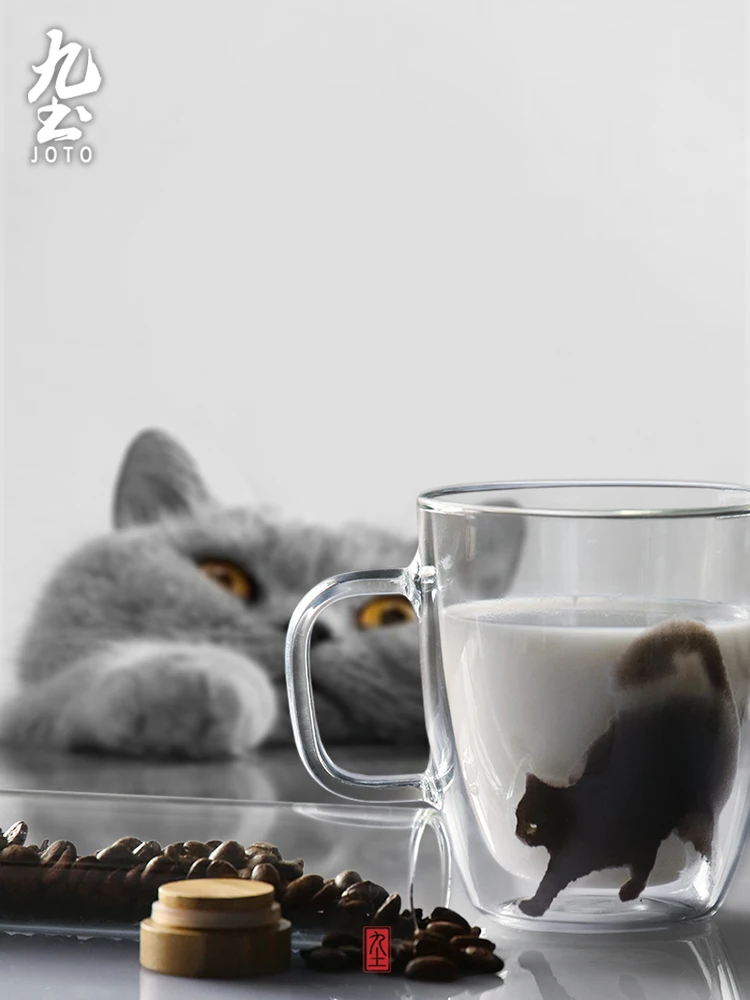 Милые кружки с принтом кошки чашки для чая кофе стакан молока вина бутылка воды