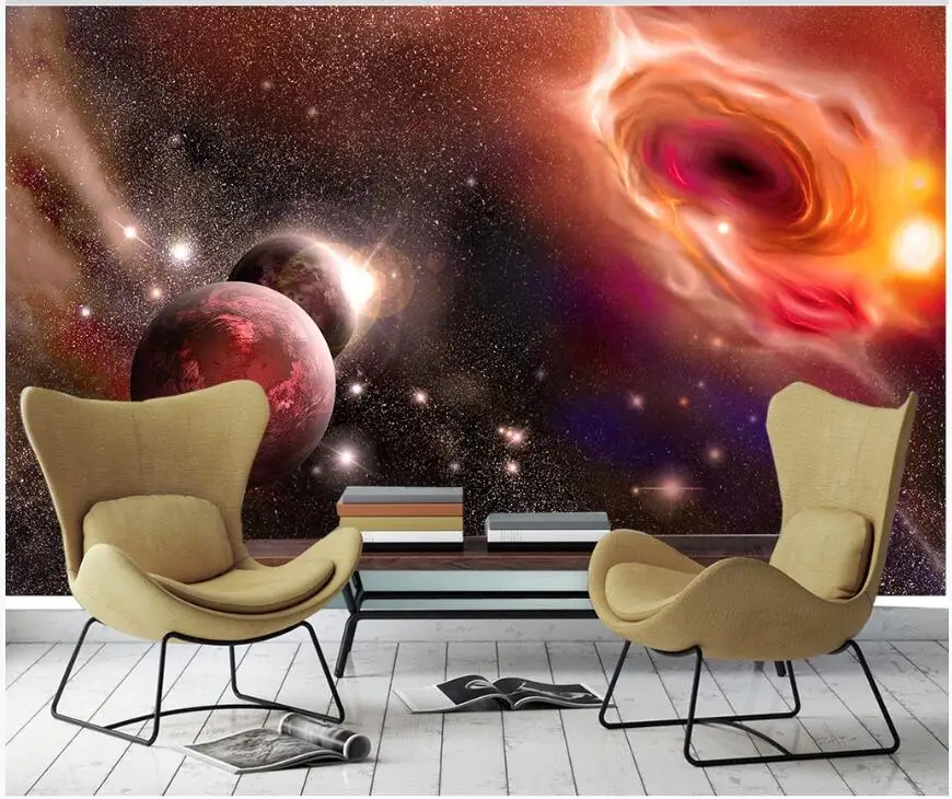 WDBH Custom photo 3d wallpaper Cool beautiful fantasy universe starry sky galaxy decor wall murals for walls 3 d | Обустройство дома