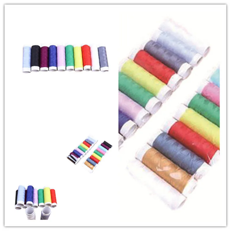 Швейная нить 10 цветов цветная черно белая яркий цвет десять 20 ярдов|Швейные
