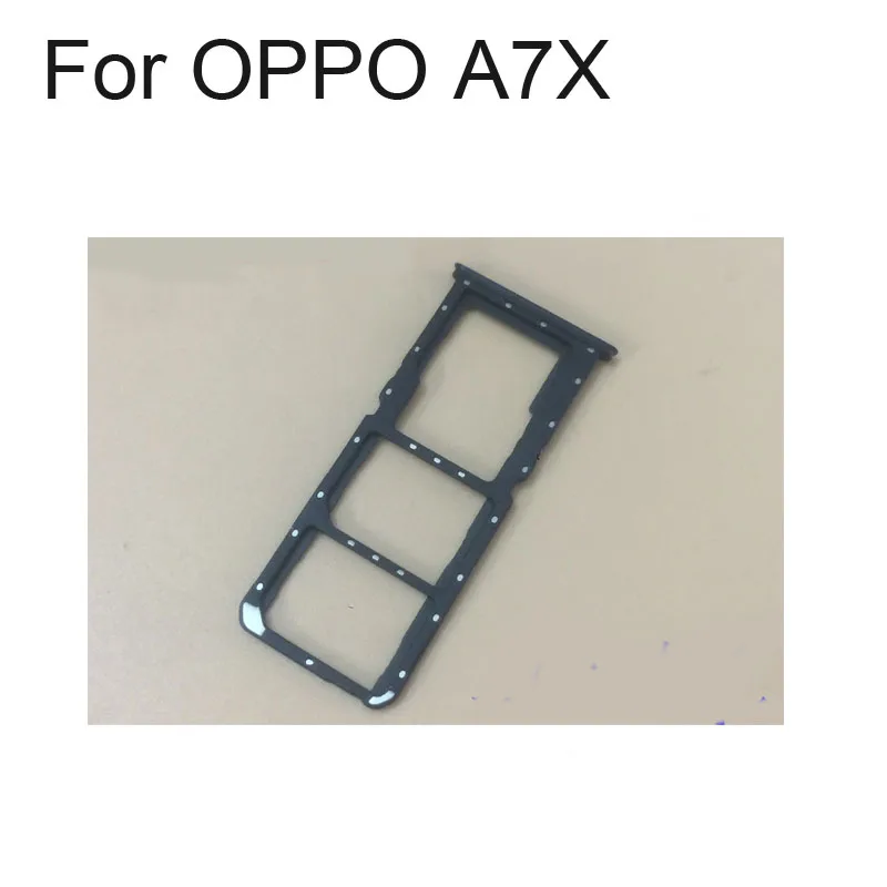 

100% Original Silver SIM Card Tray For OPPO A7X a7x SD Card Tray SIM Card Holder SIM Card Drawer For OPPO A 7X Parts oppoa7x