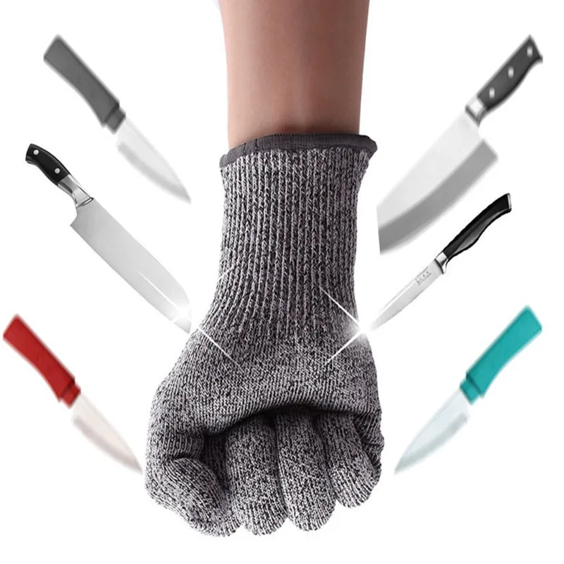 Высокопрочные перчатки с защитой от порезов рабочие кухонные защитные уровень 5