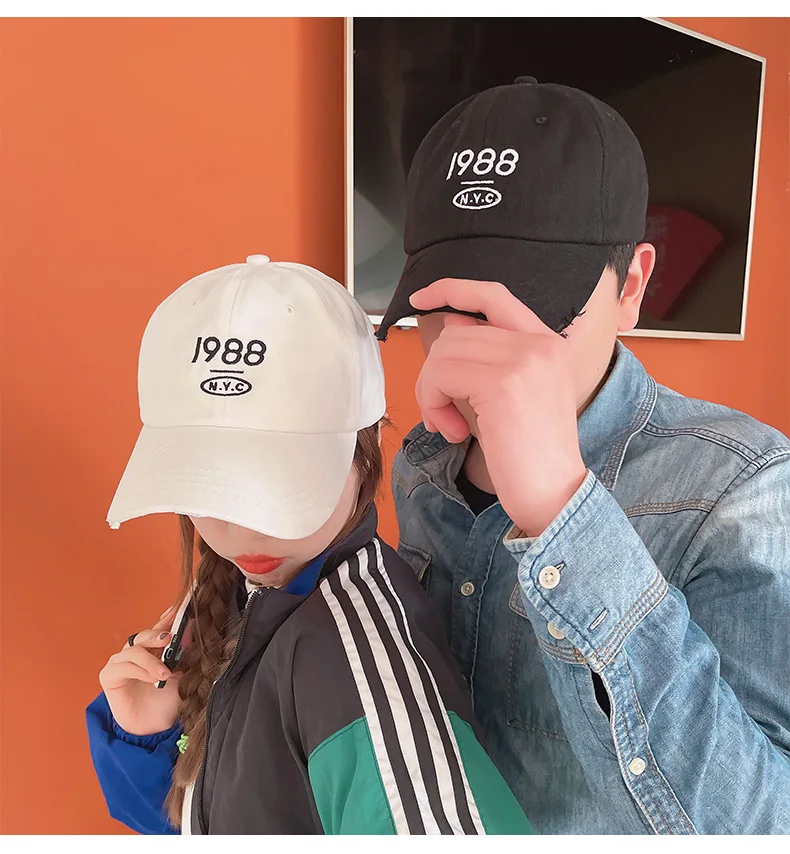 

2021 New Couple Baseball Caps for Women and Men Embroidered Fashion Cap for The Summer Korean Fashion Sunshade Hats