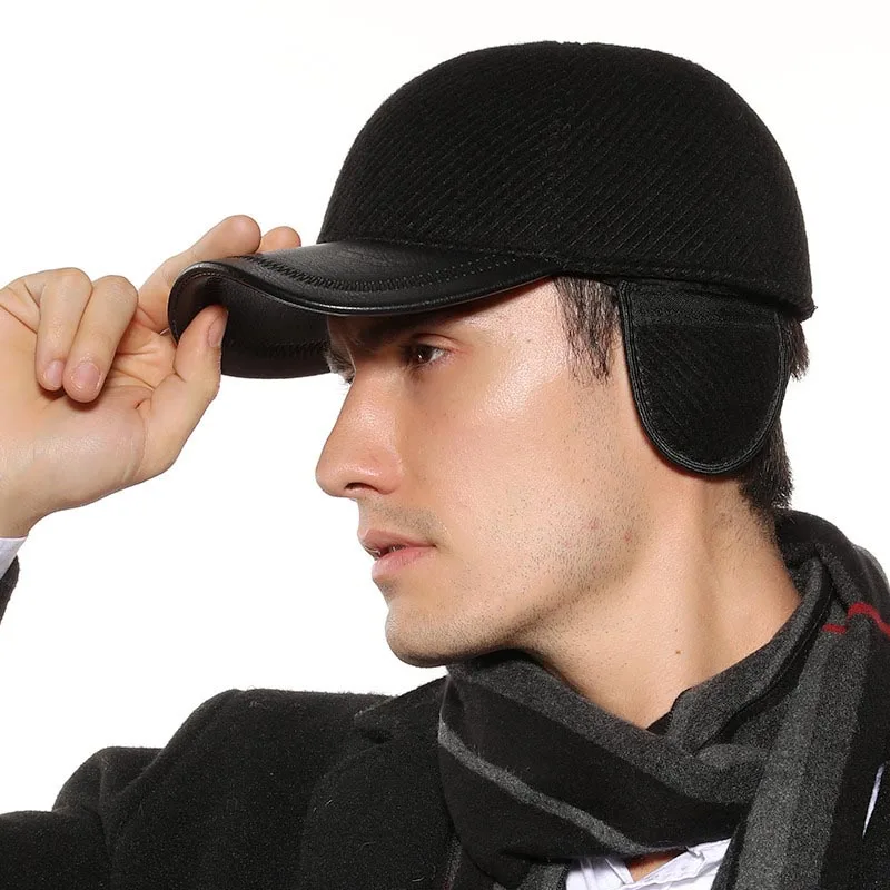 Бейсболка Fibonacci Мужская зимняя Кепка из искусственной кожи Кепка-бейсболка |