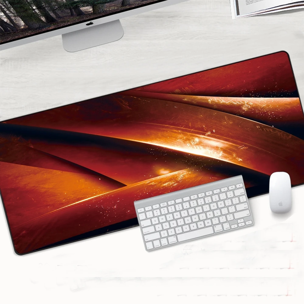 Красный коврик для мыши большой пользовательский принт оверлок край