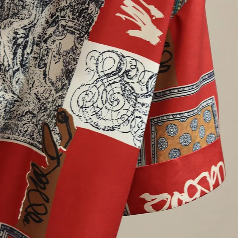 

Harajuku Shirt Fashion Cool Print Female Red Summer Casual Streetwear Nightclub Party Femme Top