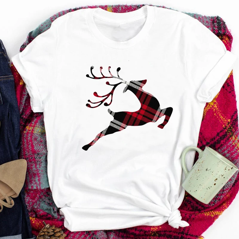 

Merry Christmas Loading Light Print T Shirt Women Short Sleeve O Neck Loose Tshirt Summer Women Tee Shirt Tops Camisetas Mujer