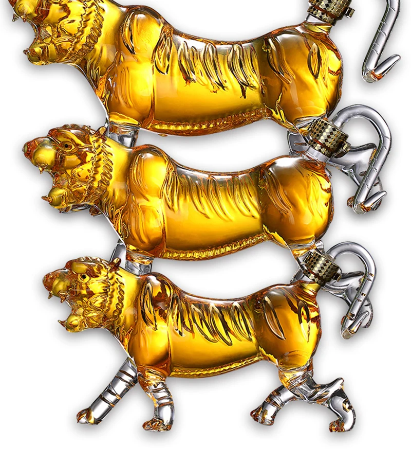 

Handsome tiger shaped cool design home party lead-free whiskey decanter for Liquor Scotch Bourbon 1201-11