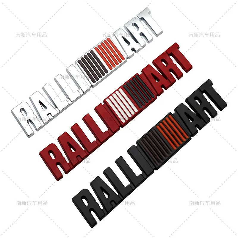 

1Pcs 3D Metal RALLIART Emblem Car Badge Sticker Car Styling for mitsubishi asx lancer outlander galant pajero ralliart