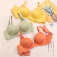 wasteheart for women orange yellow bra sets bralette one piece bras soft cotton panties push up underwear sexy lingerie sets