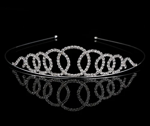 8 TDQUEEN принцесса свадебная диадема цветок девушки горный хрусталь кристалл резинки для волос ребенок девочка день рождения украшения для волос - Окраска металла: 8