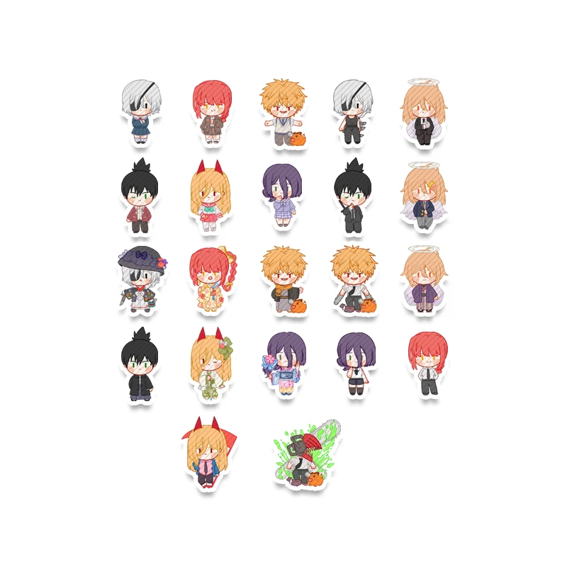 

Anime Chainsaw Man Makima Denji Power Cute Glitter Refrigerator Luggage Sticker Paster Phone DIY Scrapbook Decal Decor Toy Gift