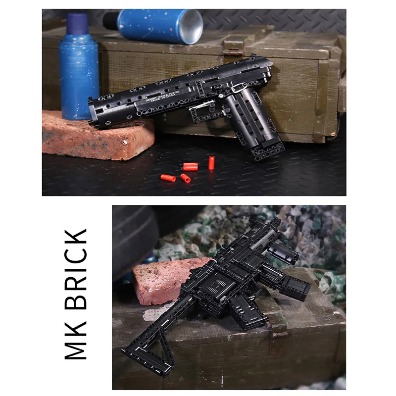 

Military Series WW2 Sniper Rifle Gun SWAT 98K MP5 QBZ95 M4 Desert Eagle Building Blocks Assembly Weapon Model Bricks Toys Gifts