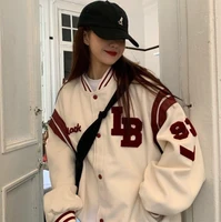 harajuku bf jacket 2021 spring and autumn new loose japanese college style baseball uniform mid length jacket female student