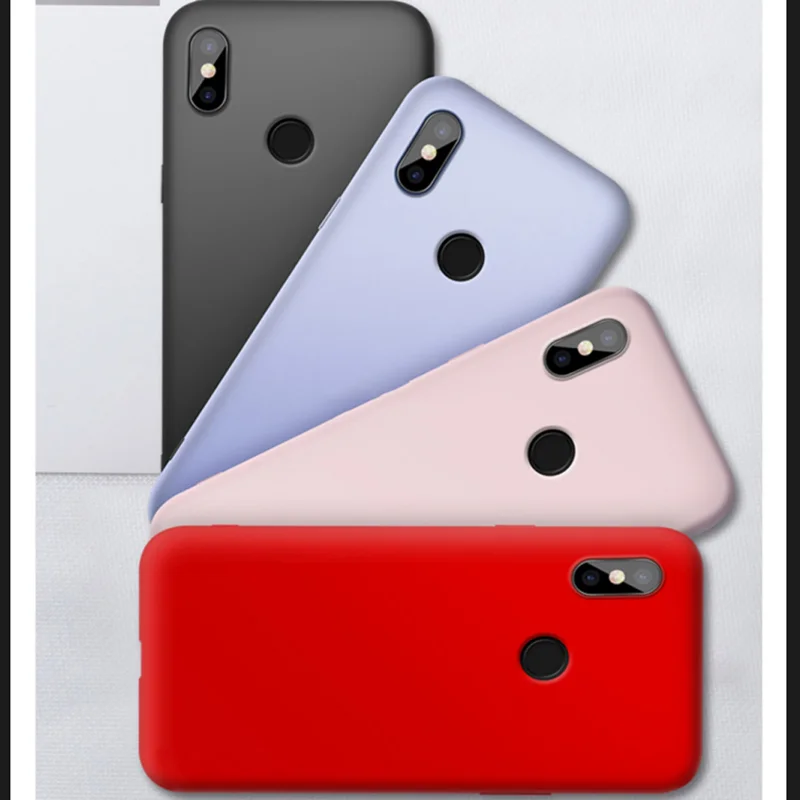 Ультратонкий чехол из жидкого силикона для Xiaomi Mi8 lite 6X Mi9 Mi6 Mi 8 9 A2 Mix 2 2S Mix3 Play мягкий