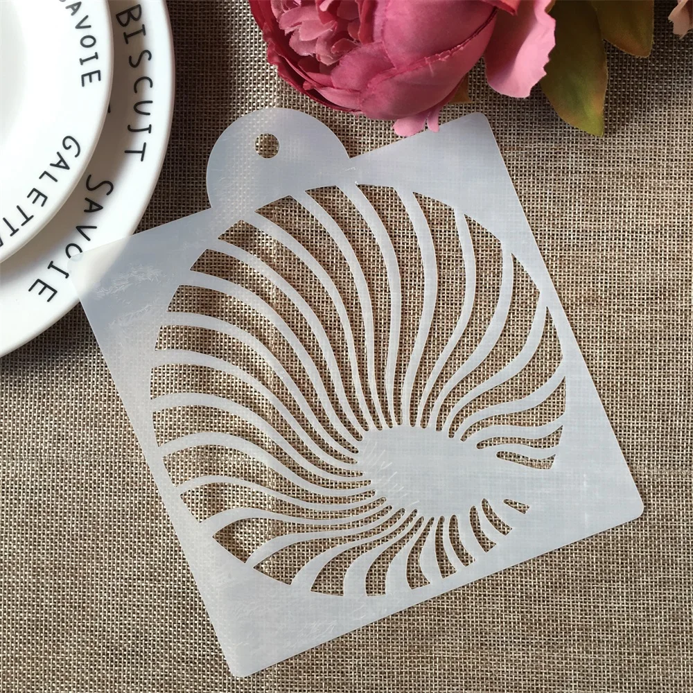 

1PCs 15*17.5cm Round Wavy DIY Craft Layering Stencils Painting Scrapbooking Stamping Embossing Album Paper Card Template