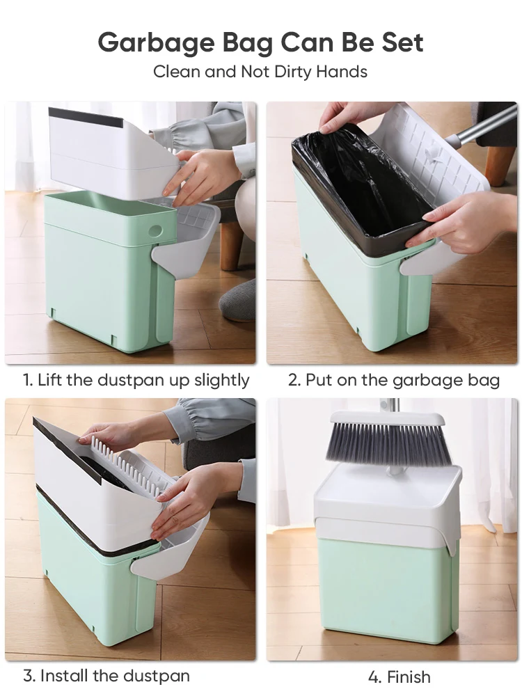 Метла и пылесборник JOYBOS набор для уборки дома ветрозащитная герметичная щетка