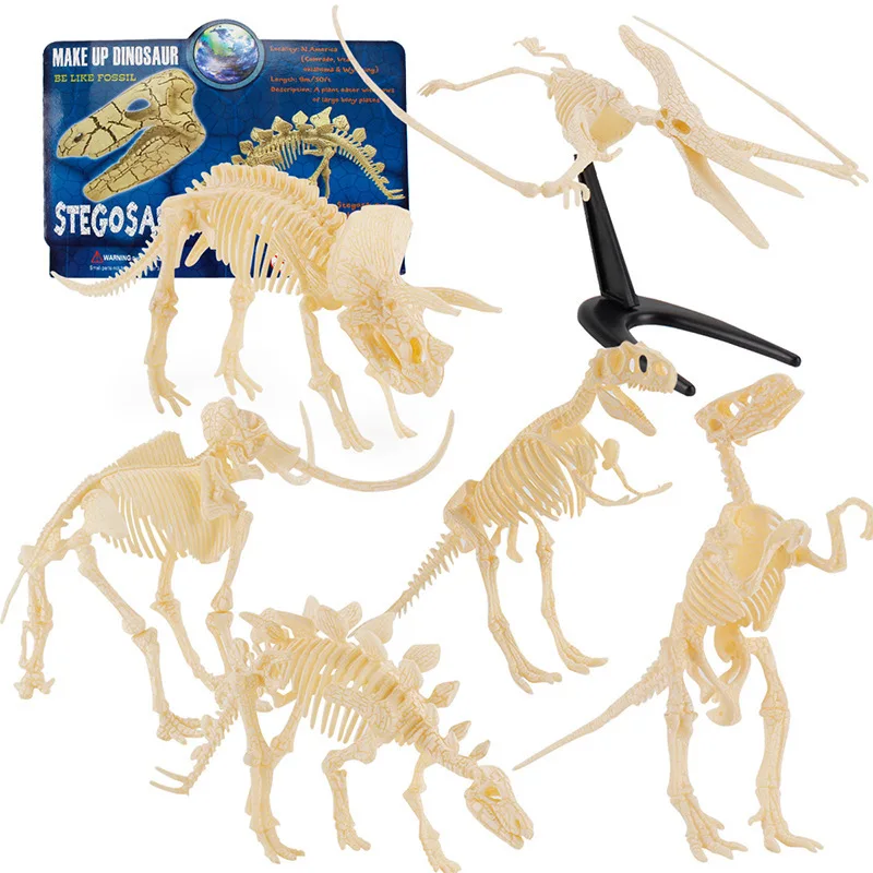 

Simulation Archaeology Dinosaur Skeleton Model Fossil Skeleton Collection Hobby Decoration DIY Assembled Children's Toy Gift