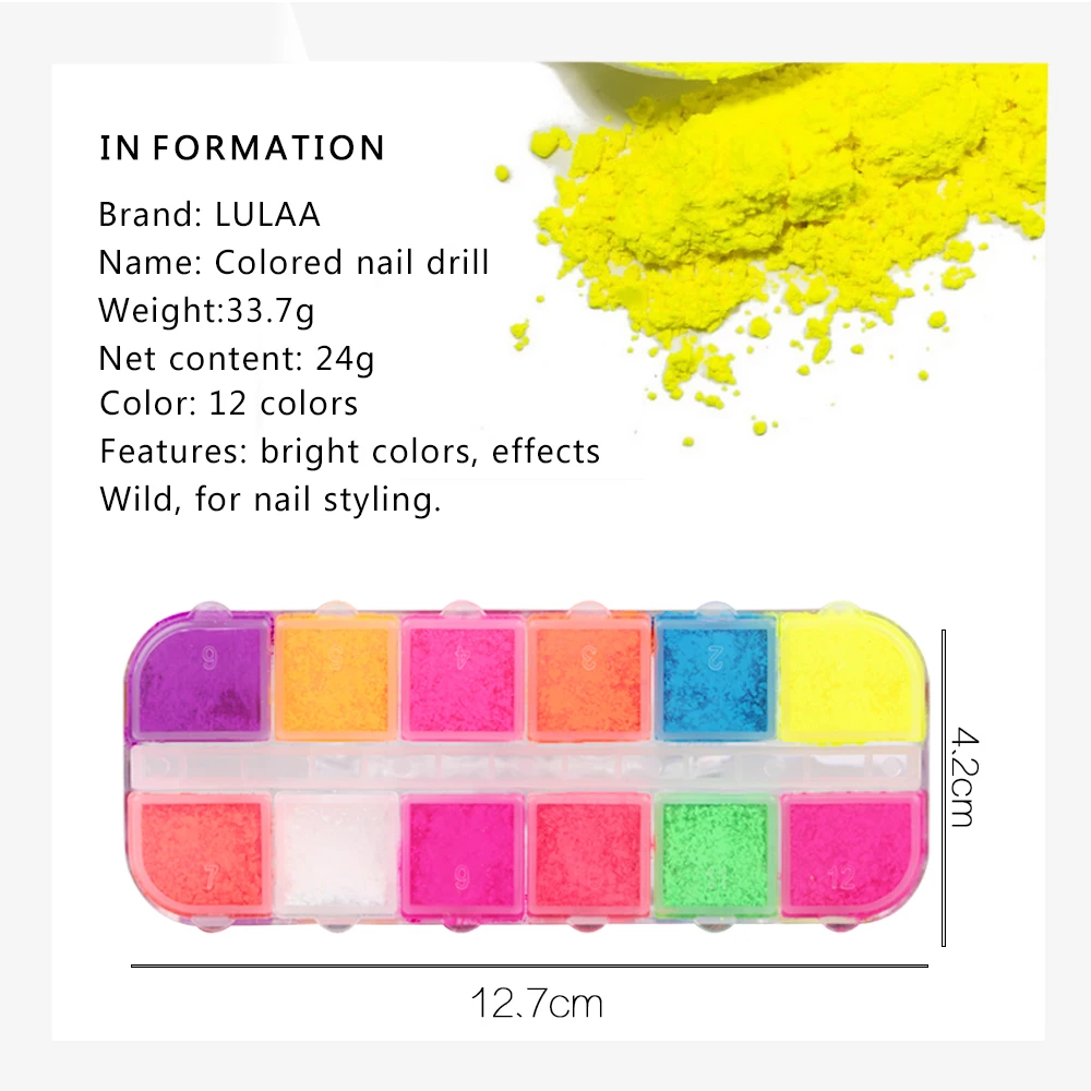 Ногти Блеск для ногтей фосфорный светящийся порошок пальто погружающийся Набор