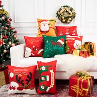 blended santa cotton linen throw %d0%bf%d0%be%d0%b4%d1%83%d1%88%d0%ba living room dress up sofa cojine cartoon pillow case with pillow core cojines decorativo