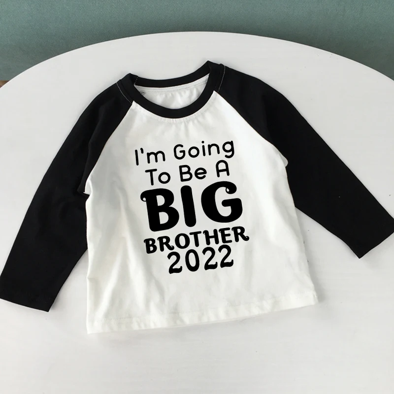 I Am Going To Be A Big Brother/sister 2022 Kids Boys Girls Long Sleeve Tshirts Brothers Siters Family Looking Shirts Drop Ship | Детская